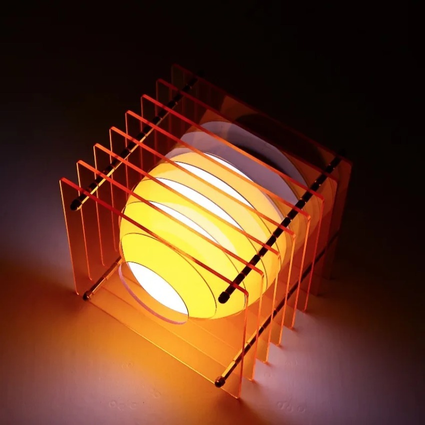 Desk Setup Lamp - DIY ムーンランプ アクリル千層ランプ デスクトップ装飾 吊り下げ式雰囲気ライト ルームデコレーション
