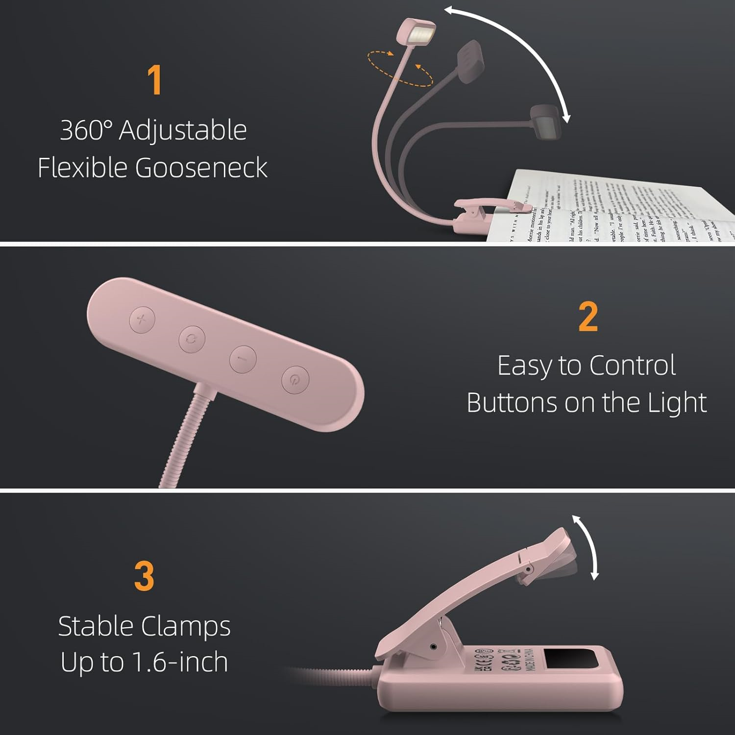 読書用ランプ ブッククランプ ブラック/ホワイト/ピンク U - Desk Setup Lamp のレビューと価格