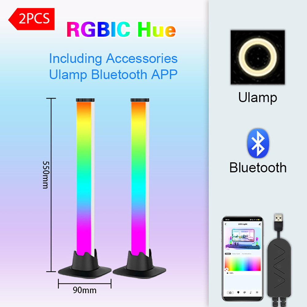 RGB LEDライトバー、Bluetooth対応、スマート設 - Desk Setup With Tv のレビューと価格