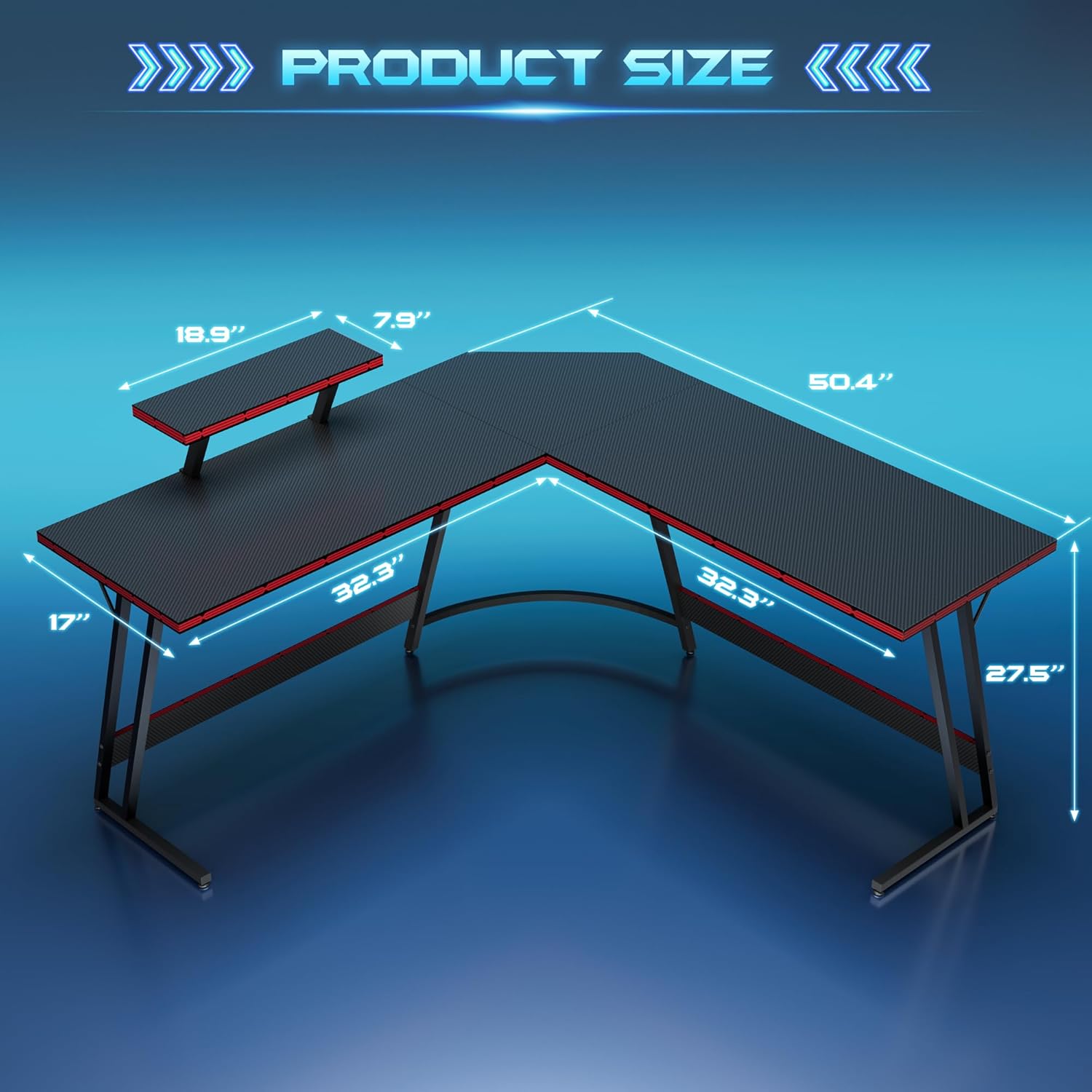 L字型調整可能なゲーミングデスク、合金鋼製ベース付き、大型モ - Desk Setup L Shaped のレビューと価格