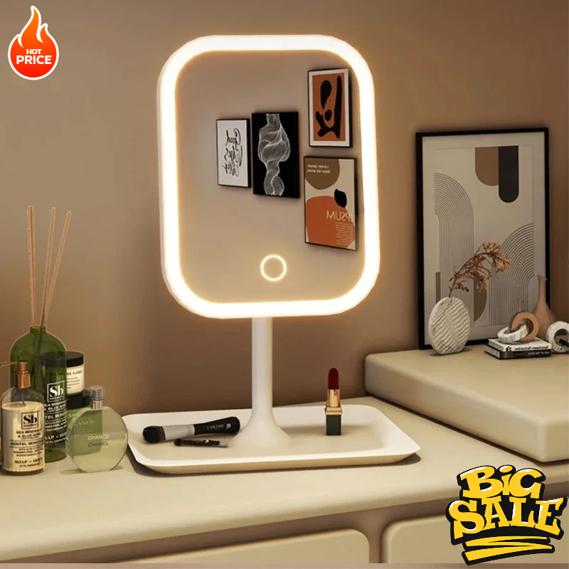 新しい LED モダンなデスクトップバニティミラー、ポータブ - Desk Setup Lamp のレビューと価格