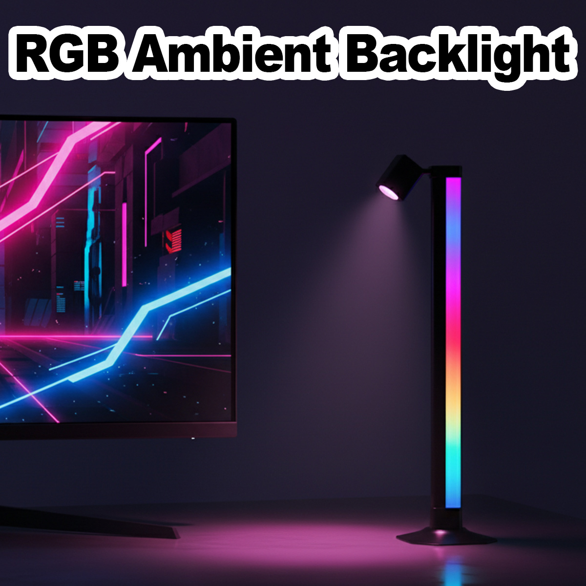 スマートライトバー LED RGB 音楽同期 アプリ制御 U - Desk Setup With Tv のレビューと価格